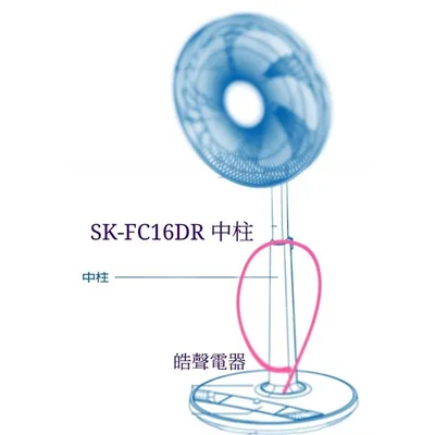  聲寶電風扇SK-FC16DR中柱 原廠材料   電風扇中柱 原廠配件【皓聲電器】