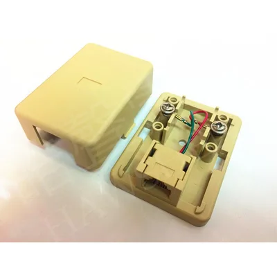 TEL-001 【皓聲電器】單孔電話接線盒 4蕊 1對1 附泡棉雙面膠~電話配件~電話線 電話盒 黑盒子 商品圖 2