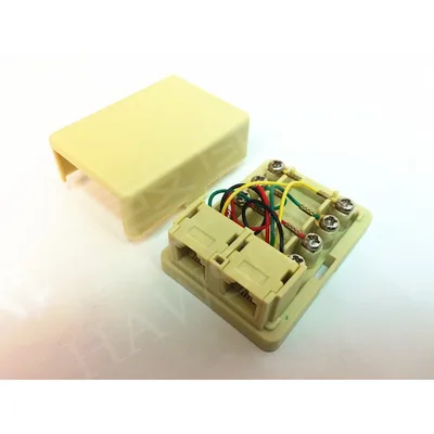 TEL-02 雙孔電話接線盒 4蕊 1對2 附泡棉雙面膠 ~電話配件~ 電話線 電話盒 黑盒子 【皓聲電器】 商品圖 2