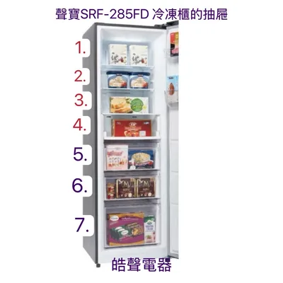 SRF-285FD 聲寶冷凍櫃SRF-285FD抽屜 托盤 直立式冷凍櫃 抽屜 原廠材料 冰箱配件【皓聲電器】 商品圖 2