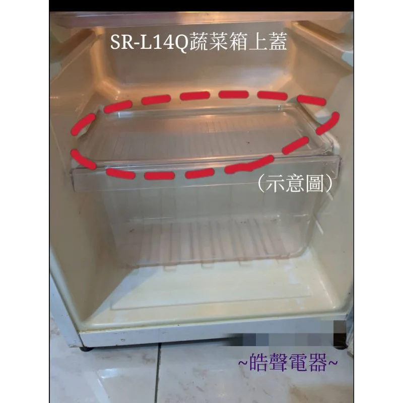  聲寶冰箱  SR-A14Q SR-C14Q 菜箱上蓋 上蓋原廠配件 冰箱配件 公司貨   【皓聲電器】 (複製) 商品圖 1